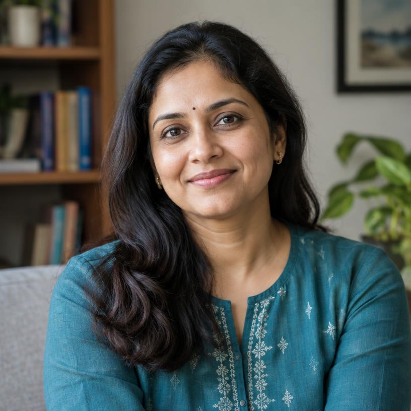 Illustrative portrait of an Indian mother